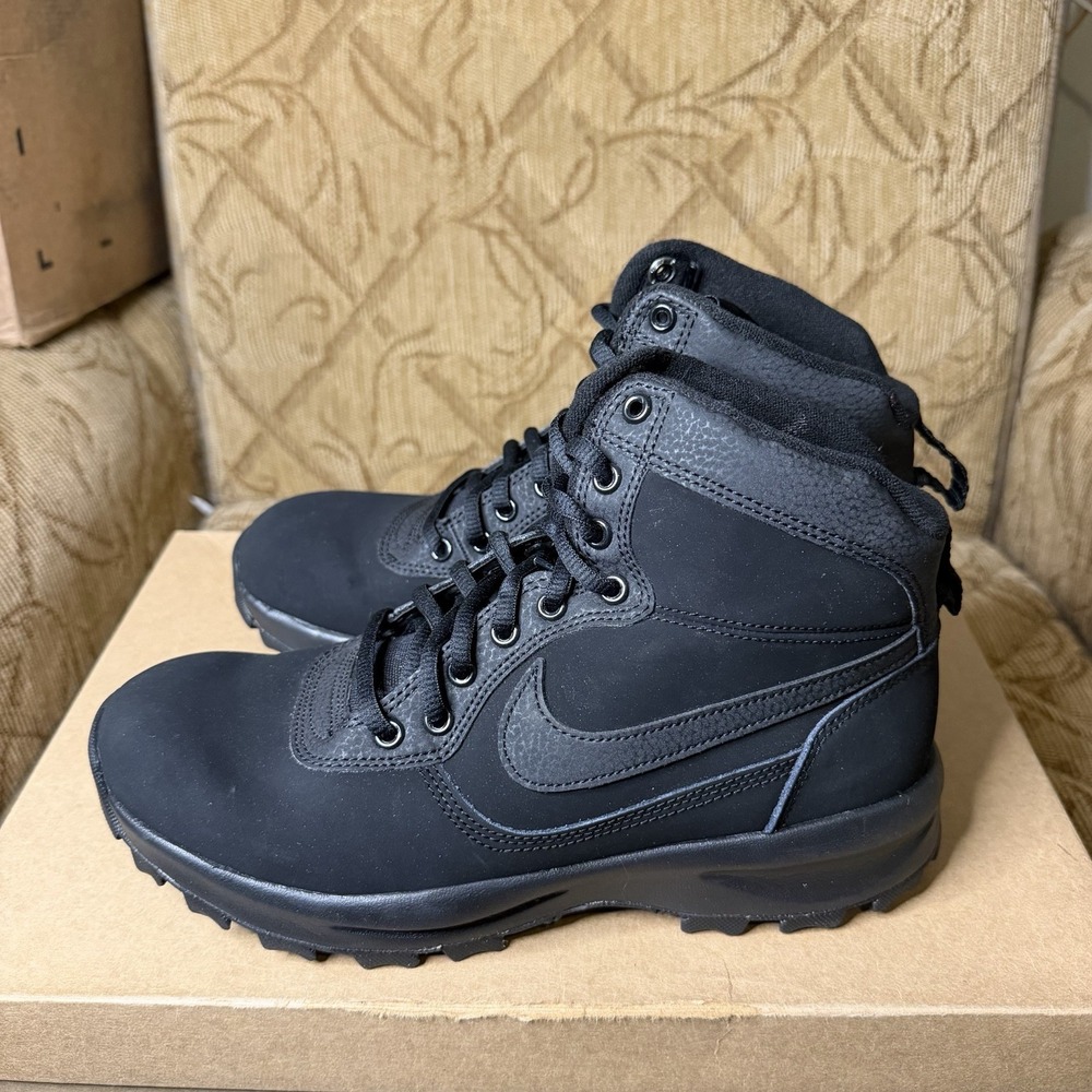 Nike Manoadome Manoa Boots Shoes Triple Black 844358-003 Men's Size 7.5
